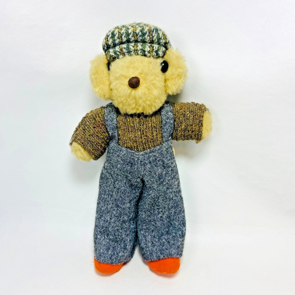 Raebhat Originals Teddy Bear Isle of Lewis Scotland 12"‎ Tweed Overalls & Cap